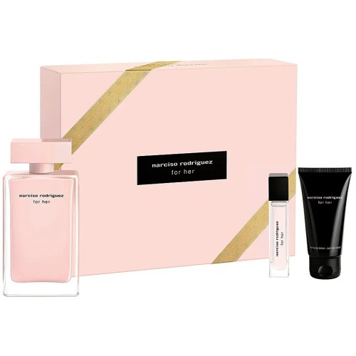 Narciso Rodriguez For Her set (edp 100ml + edp 10ml + 50ml b\l)