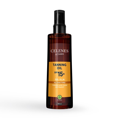 Celenes Масло для загара SPF15, 200мл