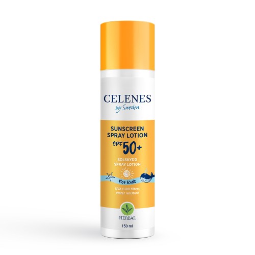 Celenes Солнцезащитный спрей-лосьон для детей SPF50+, 150мл